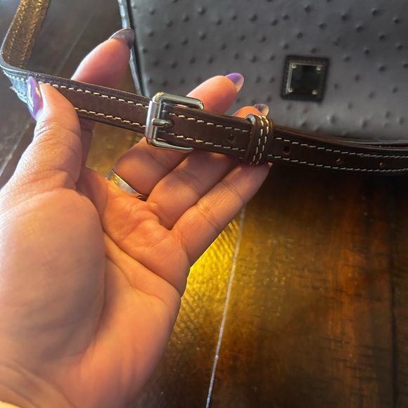 Dooney & Bourke Gray/ Taupe Textured Shoulder Bag - Picture 2 of 7